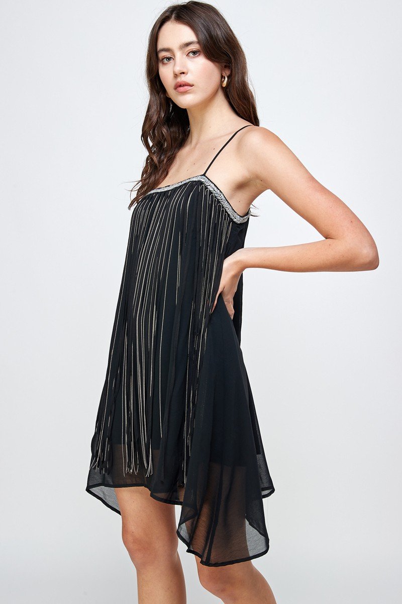 Micro Chain Fringe Dress