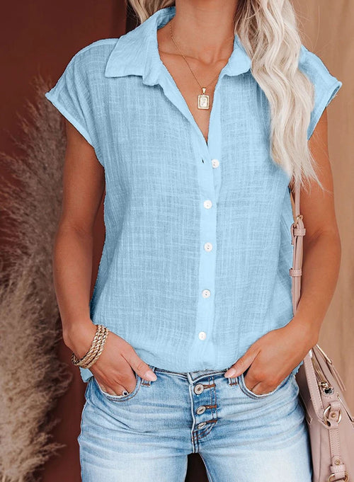 Solid Casual Loose Sleeveless Women Shirts Loose Long Sleeve Oversized