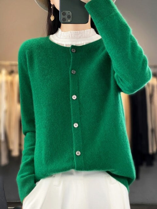 Long Sleeve Cashmere Women Knitted Sweaters 100% Pure Merino Wool