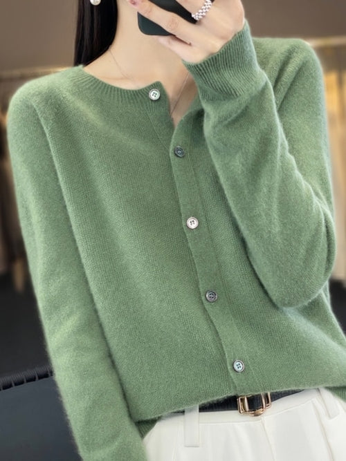 Long Sleeve Cashmere Women Knitted Sweaters 100% Pure Merino Wool