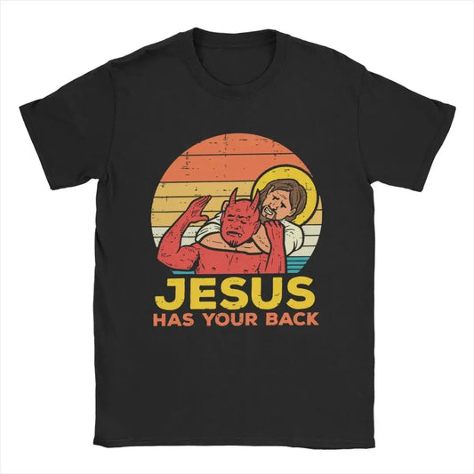 Jesus Has Your Back Jiu Jitsu Retro Christian T Shirts Women And Men