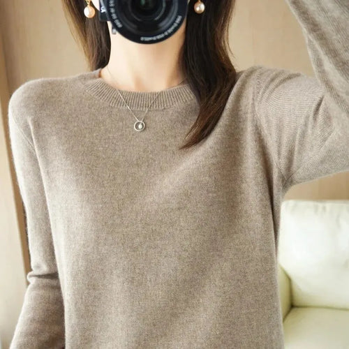 Women Sweater O-neck Autumn Winter BasicPullover Warm Casual Pulls