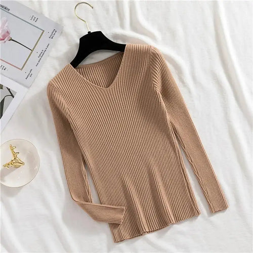 2024 Autumn Winter Women Sweaters Casual Long Sleeve Knitted Pullover