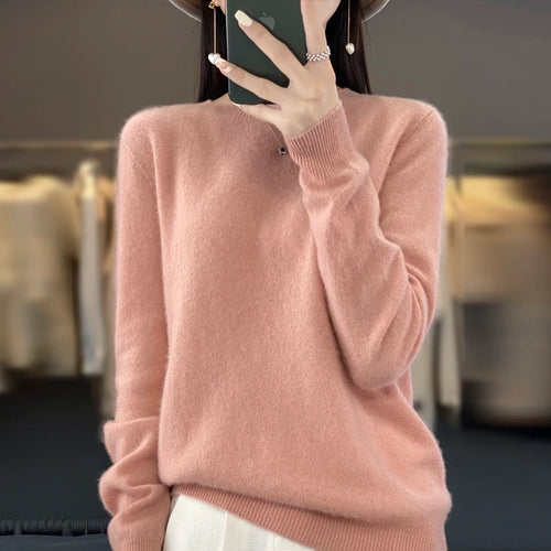 New cashmere sweater women's sweater in autumn and winter 100% merino