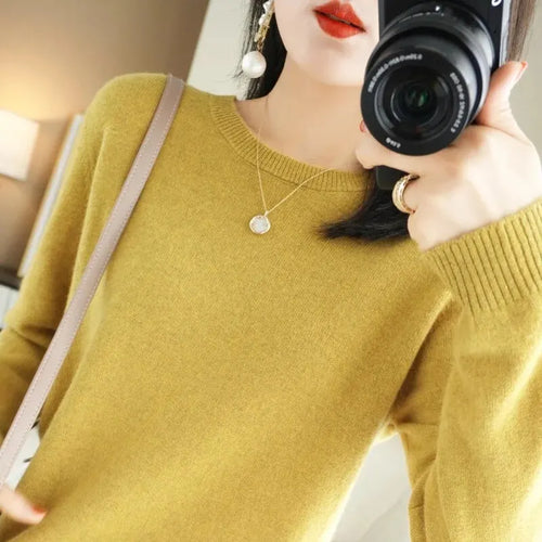 Women Sweater O-neck Autumn Winter BasicPullover Warm Casual Pulls