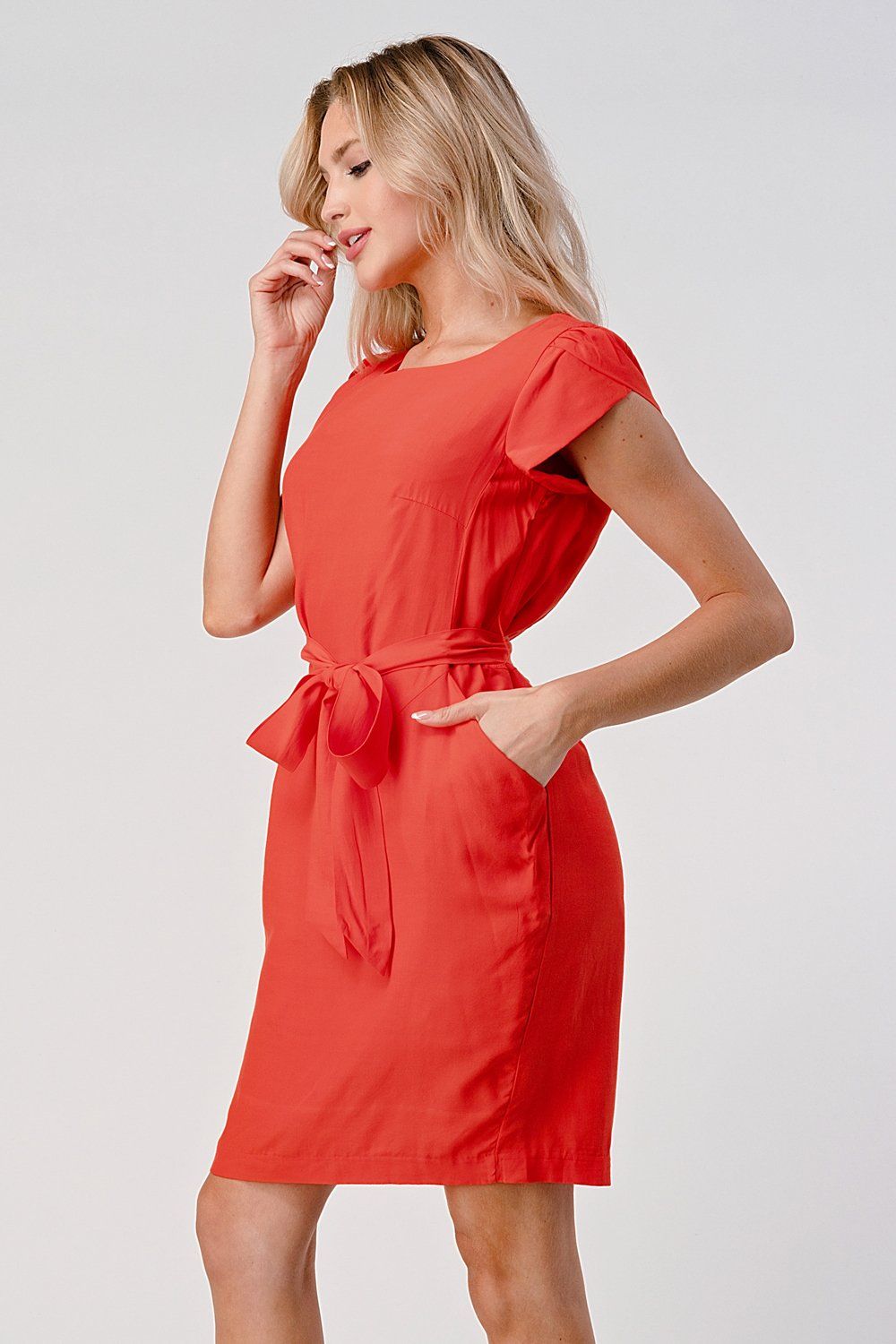 Tie Back With Sleeves Dress