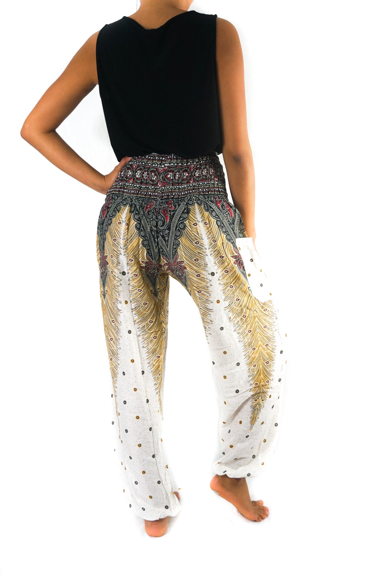 WHITE PEACOCK Women Boho Pants Hippie Pants Yoga