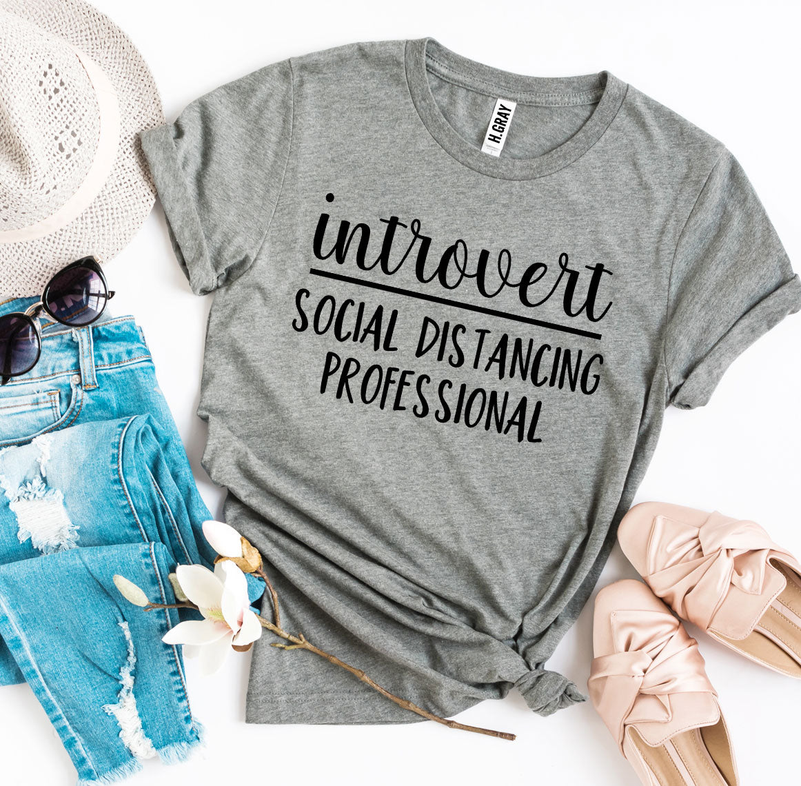 Introvert Social Distancing Professional T-shirt