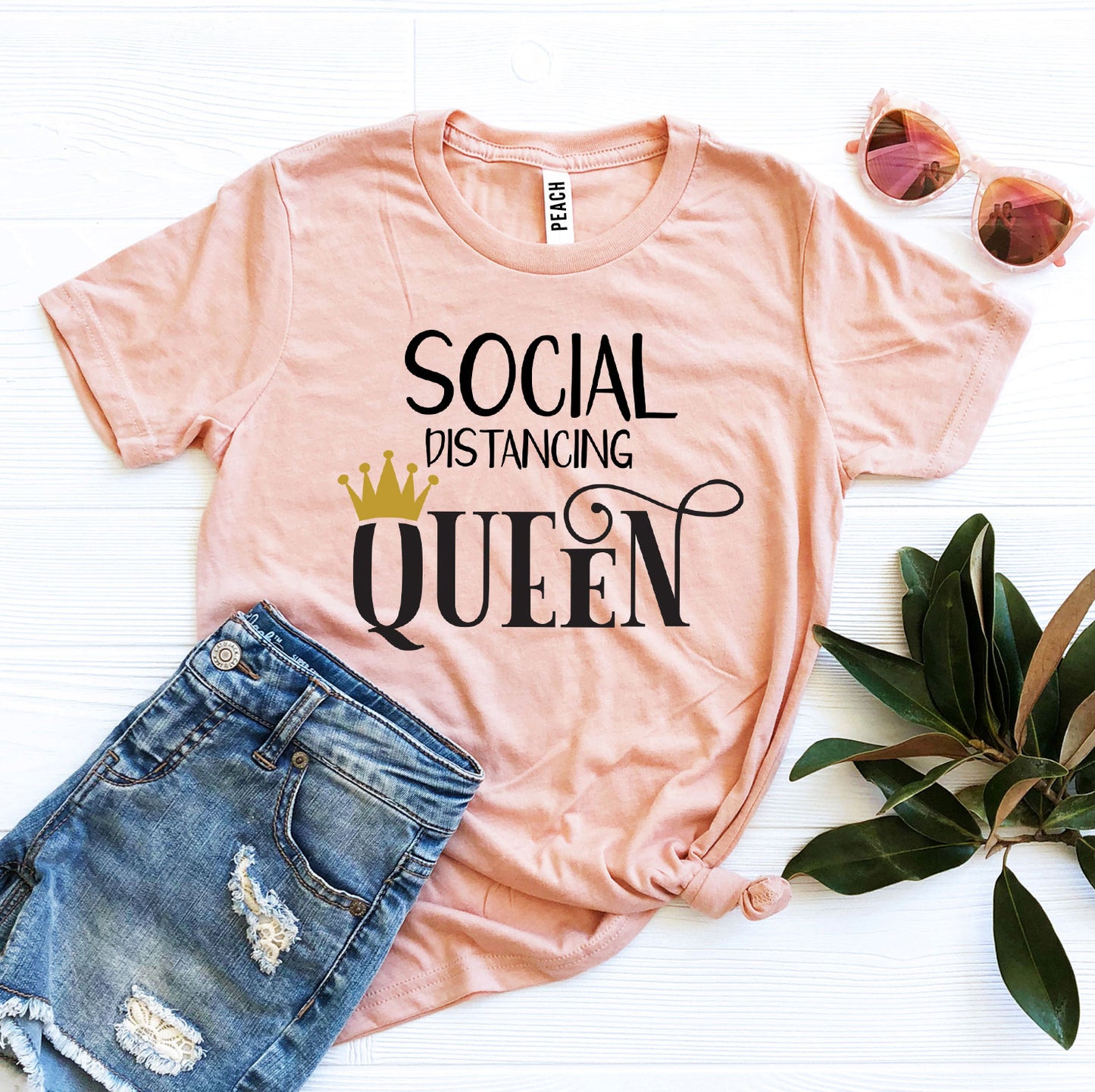 Social Distancing Queen T-shirt