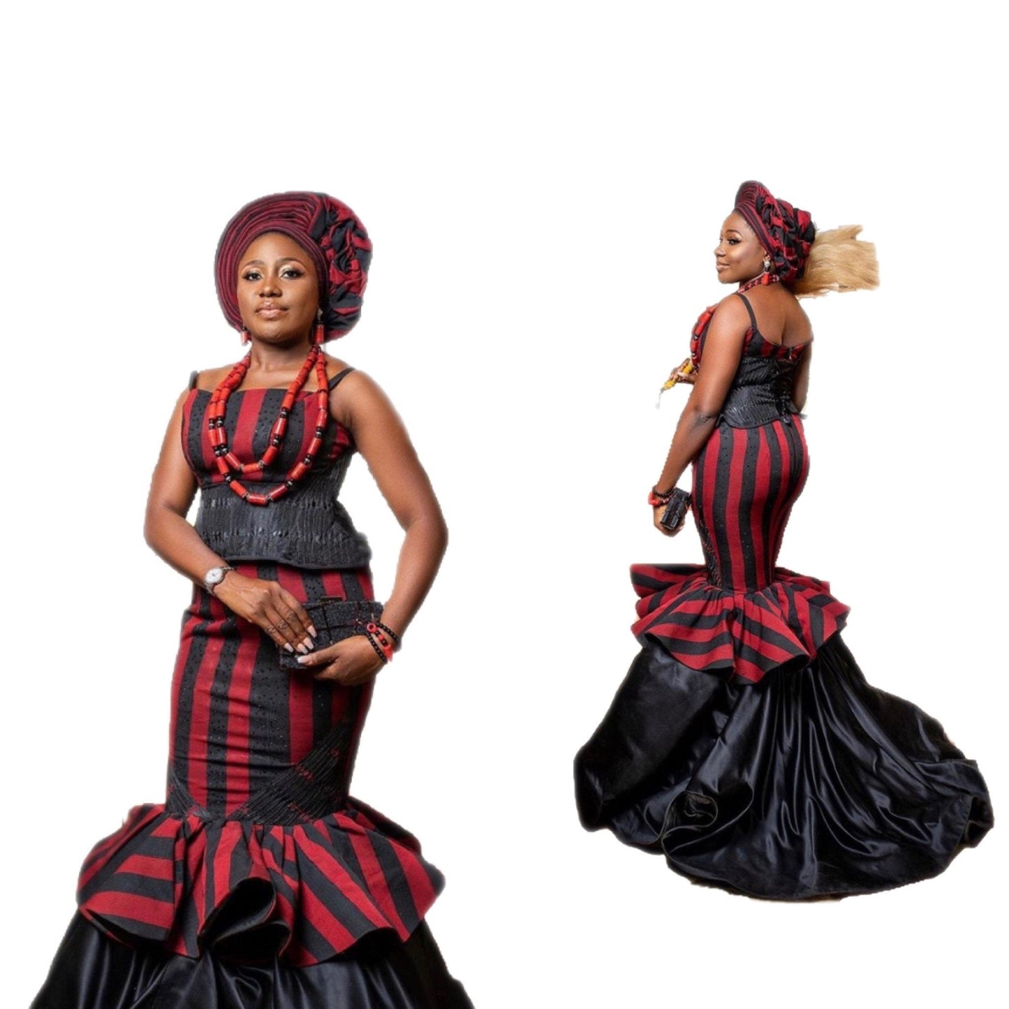 Idoma African bride wedding outfit